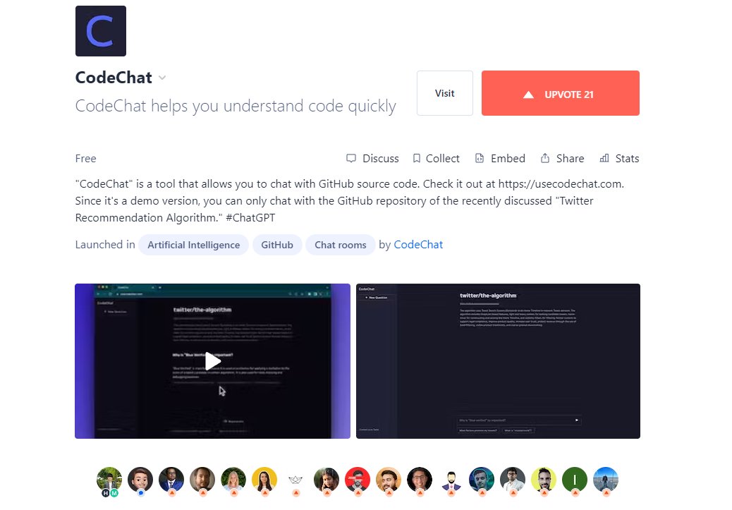 useCodeChat's tweet image. We are now on Product Hunt🙌  

#ChatGPT 
producthunt.com/posts/codechat
