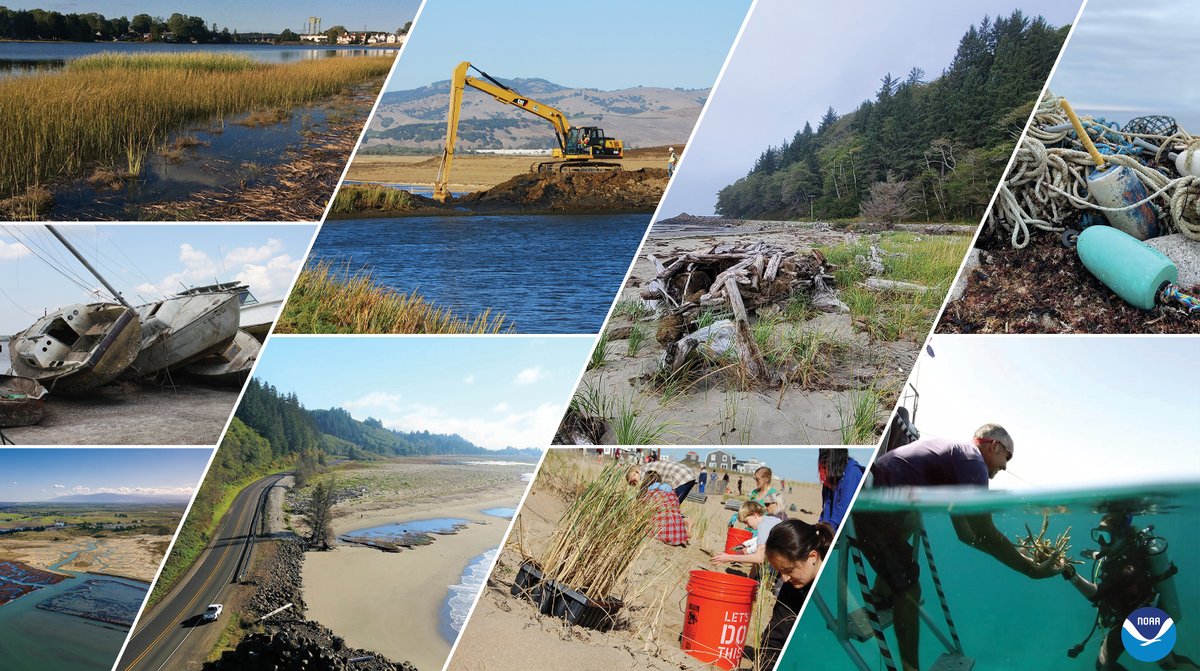 NOAAComms's tweet photo. REPORTERS, JUST IN: Biden-Harris Administration recommends historic investments to prepare America for climate impacts. 

NOAA invests $562 million in recommended funding for projects.

Details: https://t.co/yXpeflBUQt 

#NOAABILInvestments  #ClimateReadyCoasts https://t.co/CjcCF7hYmY