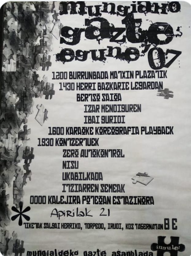 Mungiako Gazte Eguna 2007, lehen kontzertua eta oraindik gogoan.