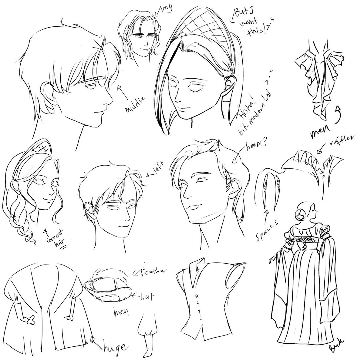 mellowrainy2020's tweet photo. character sketching.... any tips for renaissance??? https://t.co/aZmcsE2lv8