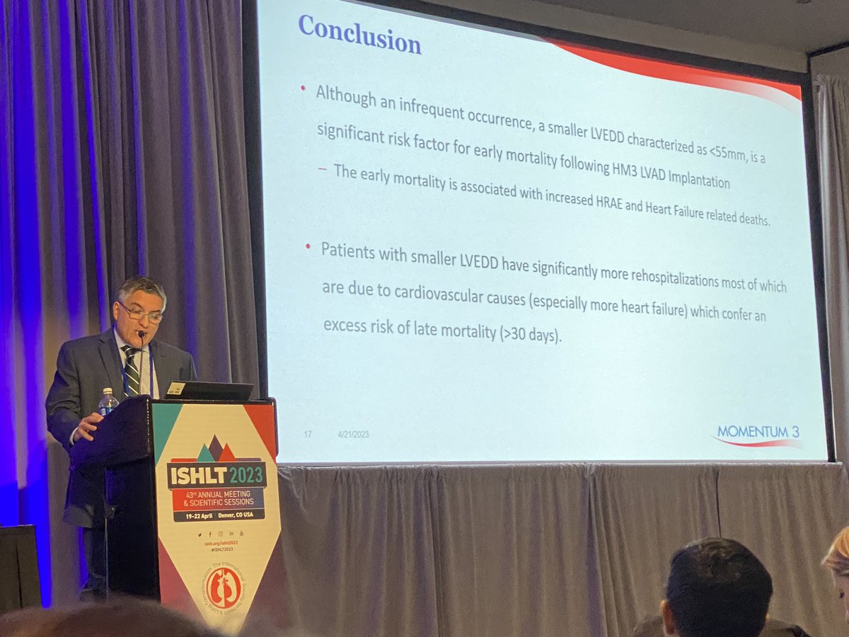 Sia Saatee (@saateesia) on Twitter photo LVEDD < 5.5 mm highly associated with RVF and ☠️
Exciting new data discussion at #ISHLT2023 by <a href="/ZekeMolinaMD/">Ezequiel Molina MD, FACS, FACC</a> LVEDD < 5.5 mm highly associated with RVF and ☠️
Exciting new data discussion at #ISHLT2023 by <a href="/ZekeMolinaMD/">Ezequiel Molina MD, FACS, FACC</a>