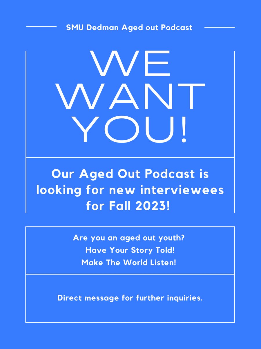 Aged Out: The Stories That Built Us by SMU tweet media