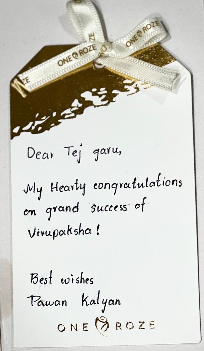 SVCCofficial's tweet photo. More POWER adds up to the THRILL STORM #Virupaksha 💥

@PawanKalyan Garu congratulates Supreme Hero @IamSaiDharamTej on the #BlockbusterVirupaksha 🤗

BOOK YOUR TICKETS 🎟️
https://t.co/HzG8SAAGh7

@karthikdandu86
@iamsamyuktha_ @SVCCofficial @SukumarWritings https://t.co/6DOyejlS3s