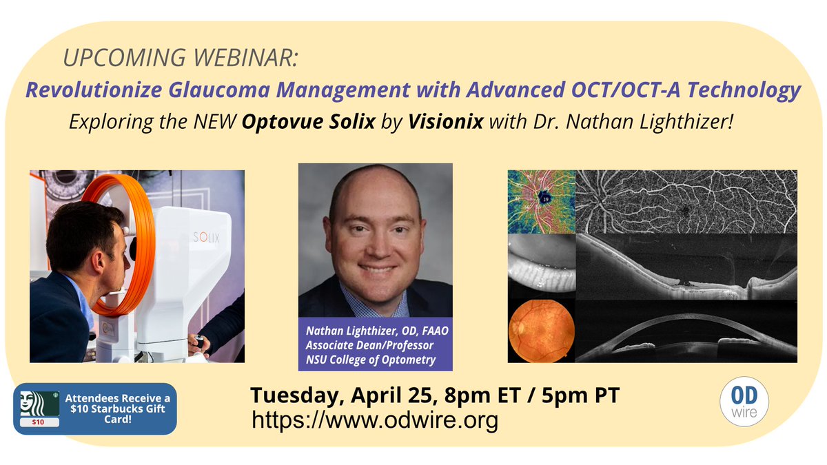 odwire's tweet photo. Join us for a webinar on Glaucoma Management with OCT-A Technology, Featuring Dr. Nate Lighthizer! - https://t.co/Q3IxZkpGMI https://t.co/WBGstwTEII