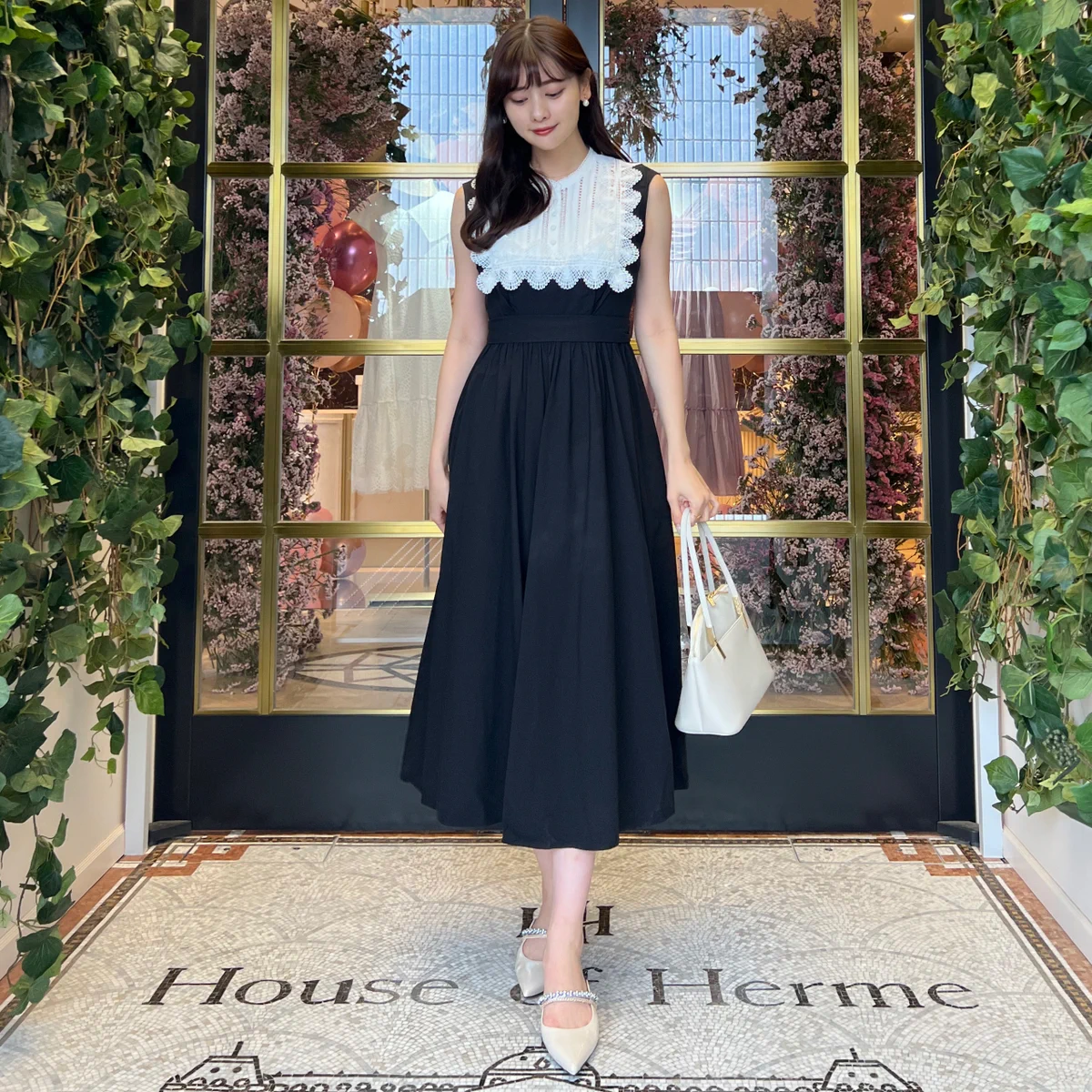 ワンピース Her lip to Grace Cotton-Blend Long Dress FuP-WagaIAAEbzf?format=webp&
