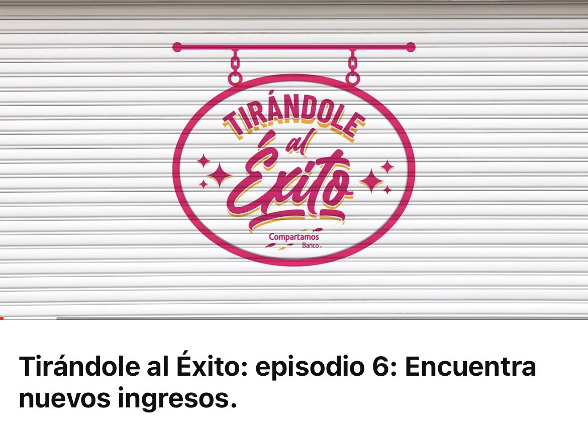 Comparto el de esta semana ! Podcast Tirándole al Éxito #6 youtu.be/Z2gslvkvWCk

@serviazgo
@compartamosbancomx  #compartamos 
@gentera_mx  #Gentera 
@comunidadcompartamos 
@fundacioncompartamosmx
https:facebook.com/CompartamosBan…
@imancillas15