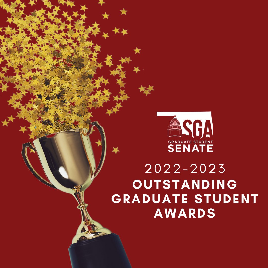 OU_GradSenate's tweet image. **drum roll** We are excited to announce our 2022-2023 Outstanding Graduate Student Award recipients! We had a lot of incredible nominations, and it just highlights how many outstanding graduate students we have at @uofoklahoma!

Swipe to see and congratulate our winners!! 🎉👏🏻