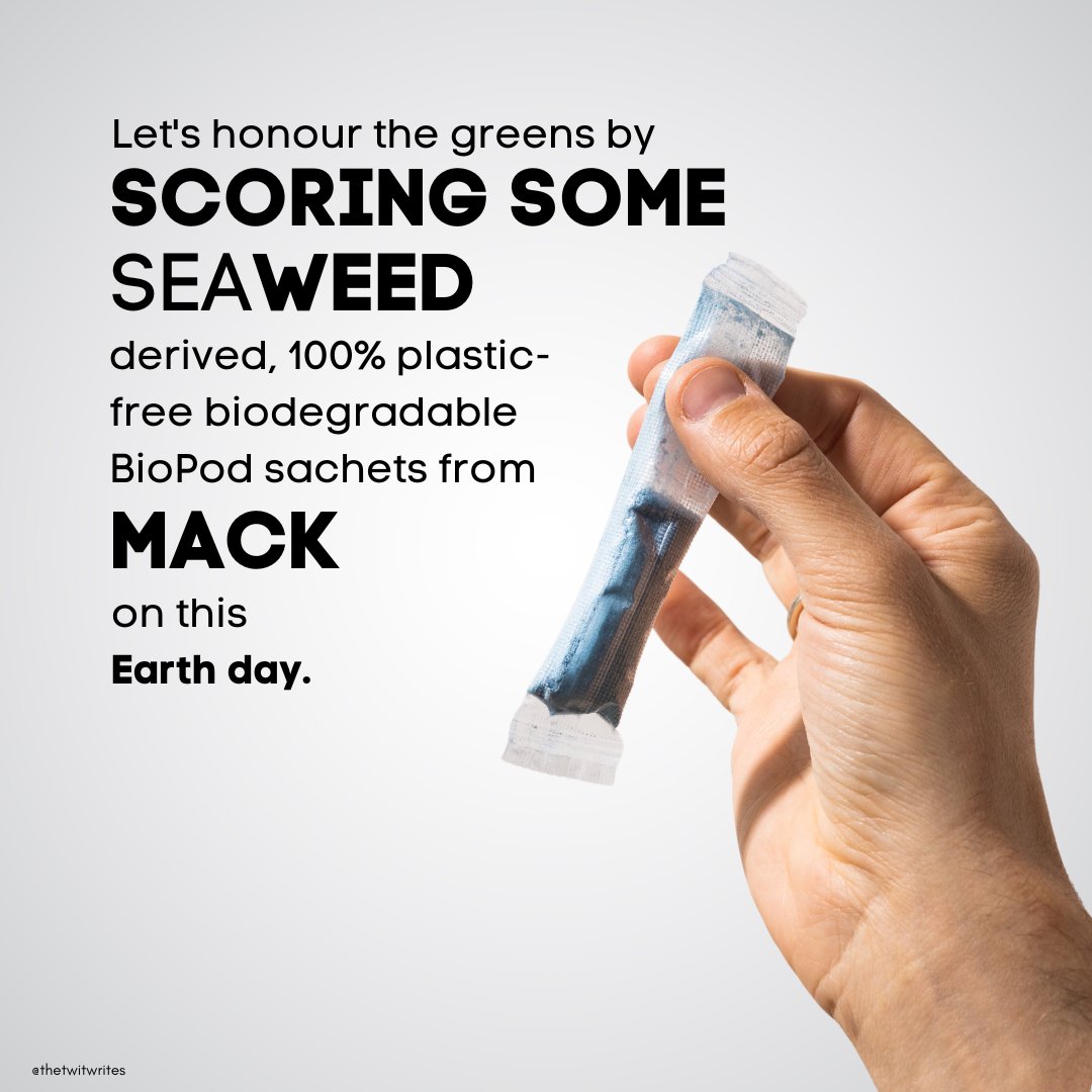thetwitwrites's tweet photo. Poster two
One Minute Brief of the Day: Create posters to advertise 100% plastic-free seaweed derived biodegradable BioPod sachets from MACK ahead of #EarthDay #SeaweedSachets @OneMinuteBriefs @keepitmack https://t.co/DKoc3SUJso