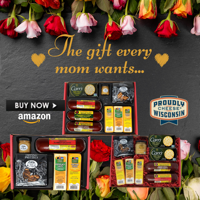 CheeseSausageCo's tweet photo. The gift that every mom wants for Mother's Day... A gourmet gift basket!

https://t.co/7MrVlcquzY

#Wisconsin #Cheese #Mom #MothersDay https://t.co/1KowZl1jrI