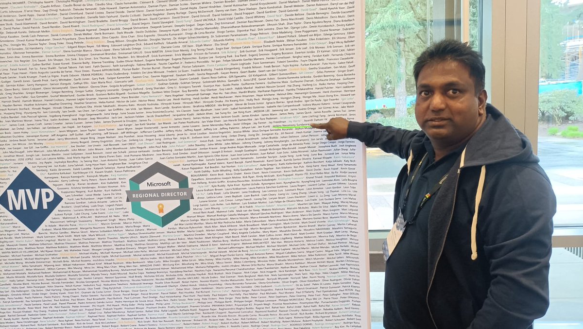 jenkinsns's tweet photo. Awesome!!!🥰🥰🥰 I am excited to see my name on the @MVPAward wall at #Microsoft in #redmond #Washington #mvpbuzz #MVPSummit #MVP #jpower4 https://t.co/KHFkkPu2JE
