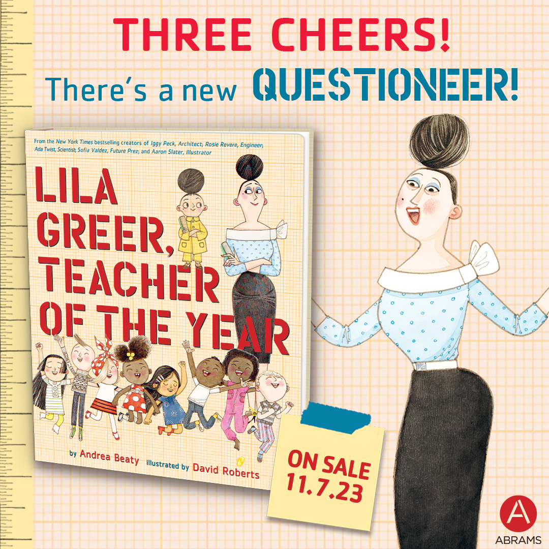 Did you hear? #TheQuestioneers’ teacher #LilaGreer is starring in her own picture book! Her story about kindness, learning to face your fears, & the profound difference that one brilliant teacher can make is coming this November. Preorder now: bit.ly/3AiydSZ @andreabeaty