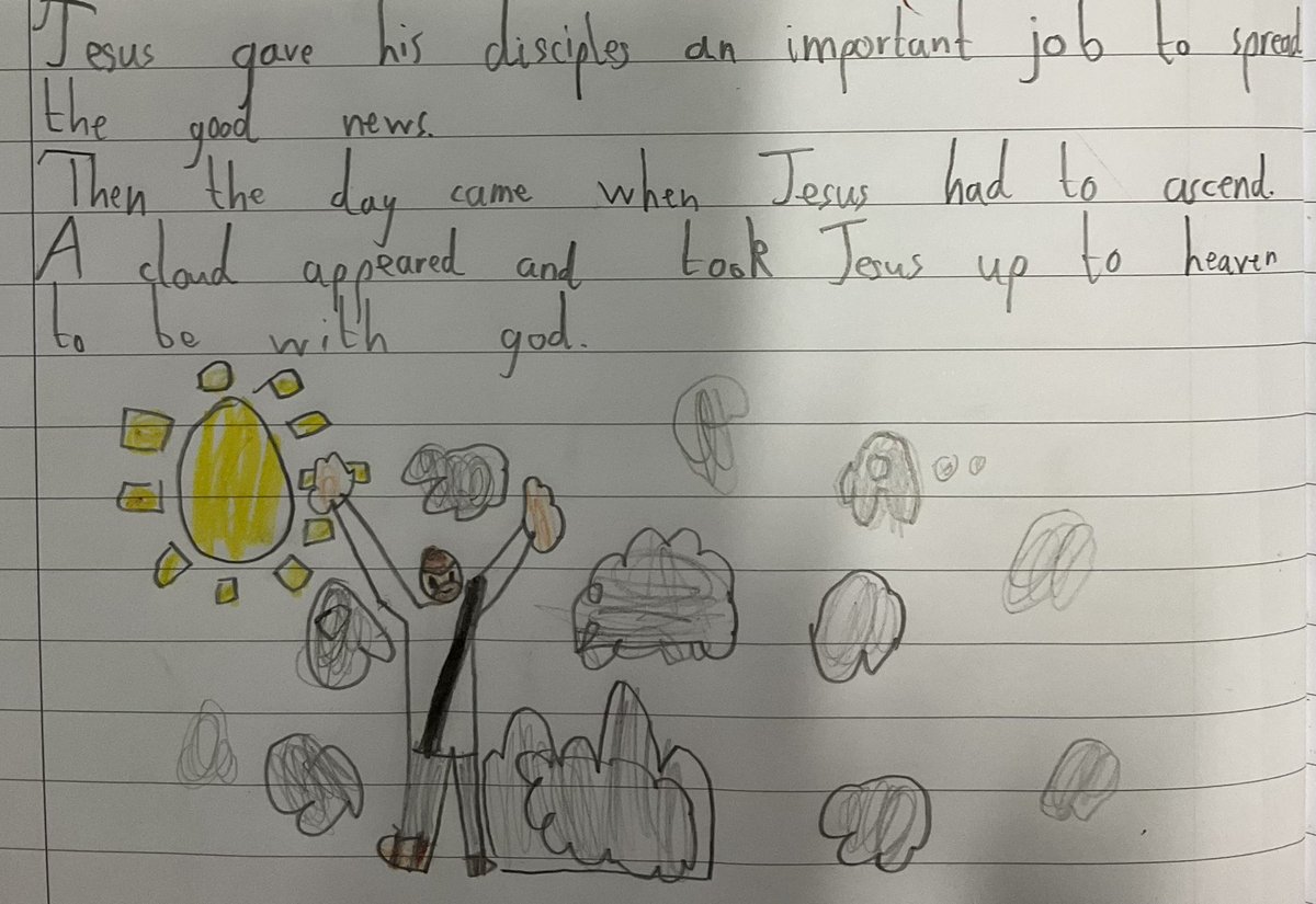 MrsKohlersClass's tweet photo. In RE we have been learning about Ascension and have showed super understanding. We have written about the events of Easter and drawn some beautiful pictures to illustrate our ideas. @LT_Trust https://t.co/llD2wJxnl7