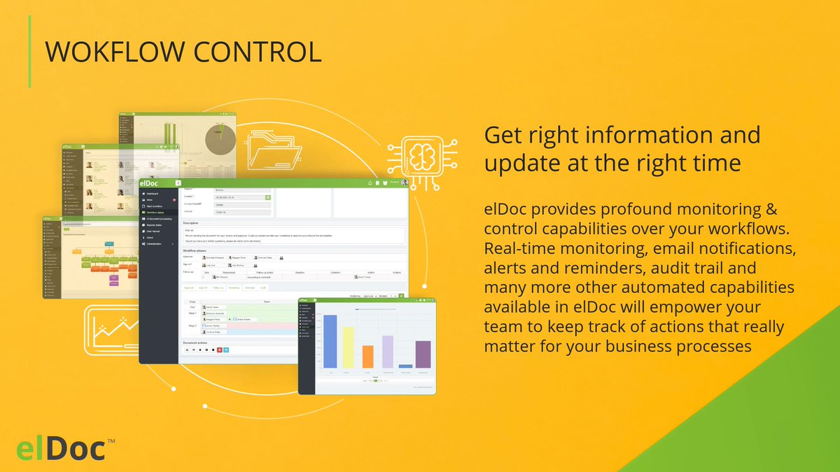 elDoc_online's tweet image. #WorkflowControl
Get right information and update at the right time! Not just streamline and #automate your workflow but control every detail that matters!
Learn more 👉 eldoc.online/features/workf…
#elDoc #Monitoring #IntelligentAutomation #IDP #OCR #AI #SaaS #NoCode #BPM