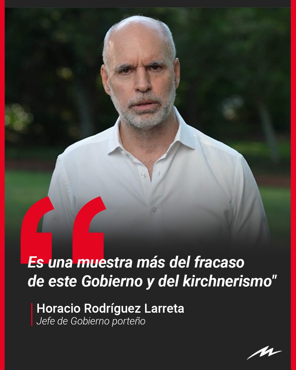 radiomitre's tweet photo. 📢 Horacio Rodríguez Larreta rompió el silencio sobre la baja de Alberto Fernández a las Elecciones 2023: "Es una muestra más del fracaso de este gobierno. De todo el kirchnerismo". https://t.co/mfWJBvGuoe
