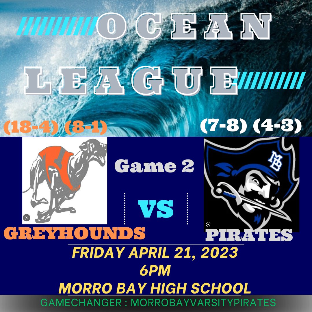 JoshHunt805's tweet photo. Pirates looking to snap a 5 game slump against the visiting 1st place Greyhounds. First pitch set for 6pm. Freshman Quentin Crotts makes his varsity debut tonight. #PartofTheCrewPartOfTheShip #PiratesBaseball #OceanLeague https://t.co/LuRZ0T6SRc