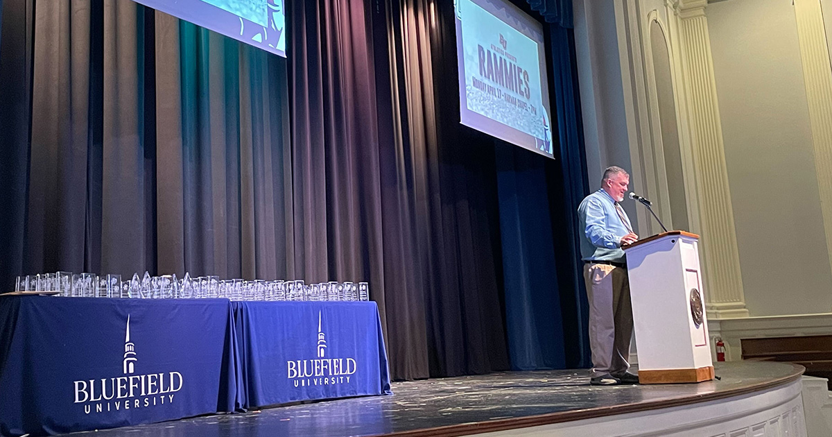 NationofCoaches's tweet photo. We recently presented our 2022-2023 Herman Robinson Character Coach Award to Dr. Valerie Burrell during the Bluefield University Athletics’ “Rammies" awards ceremony. We are thankful for #MommaVal's faithful service to the men's & women's basketball teams at Bluefield University. https://t.co/pCgyaqxI6O