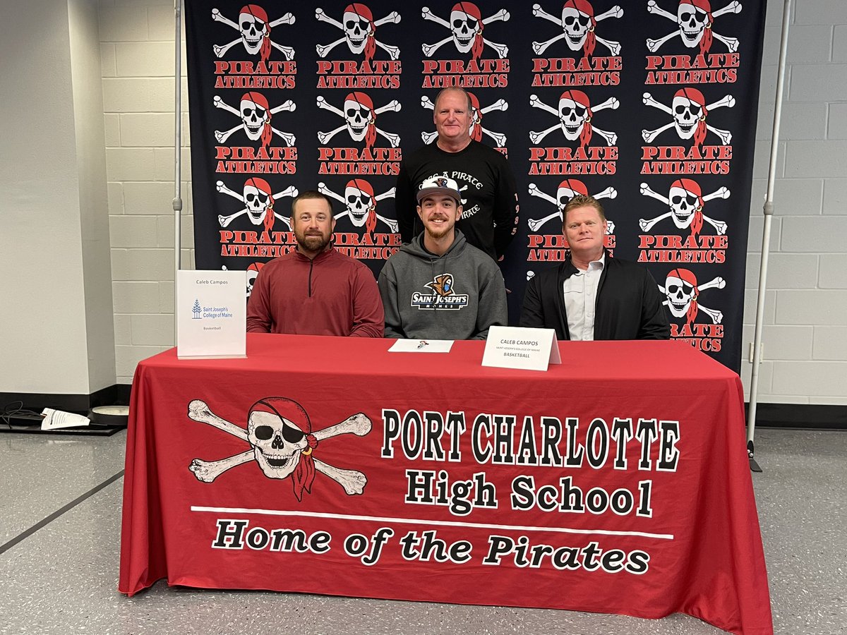 Caleb Campos signed with Saint Joseph College of Maine (baseball, basketball, &amp; golf) this morning.