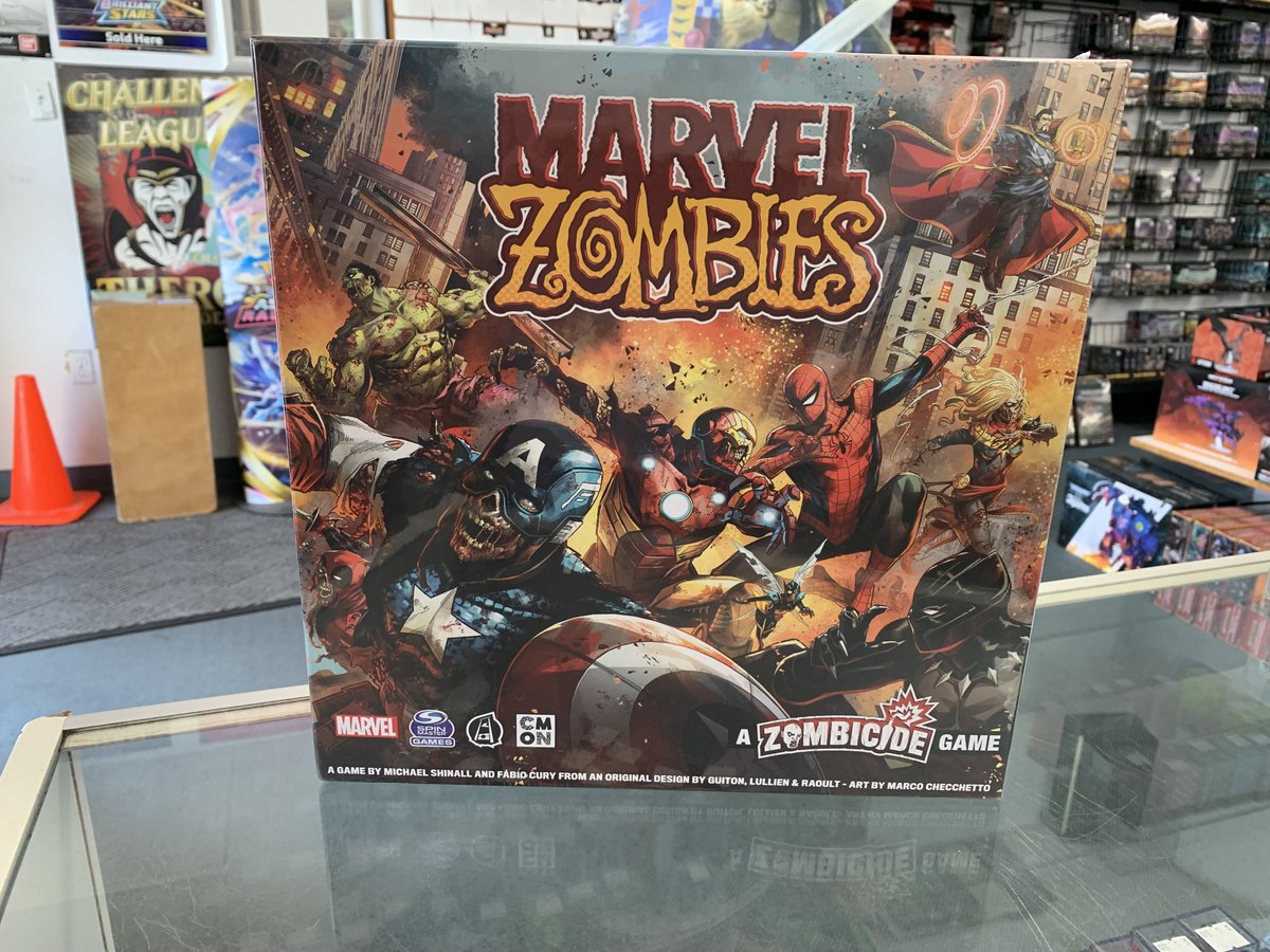 Dream_Wizards's tweet photo. Did you ever think, how would the heroes of Marvel deal with a zombie infestation or worse, if some of the world's mightest heroes became zombies themselves? Well find out in Marvel Zombies: A Zombicide Game, now out at Dream Wizards. #boardgames #Marvel https://t.co/otgLg8kLED