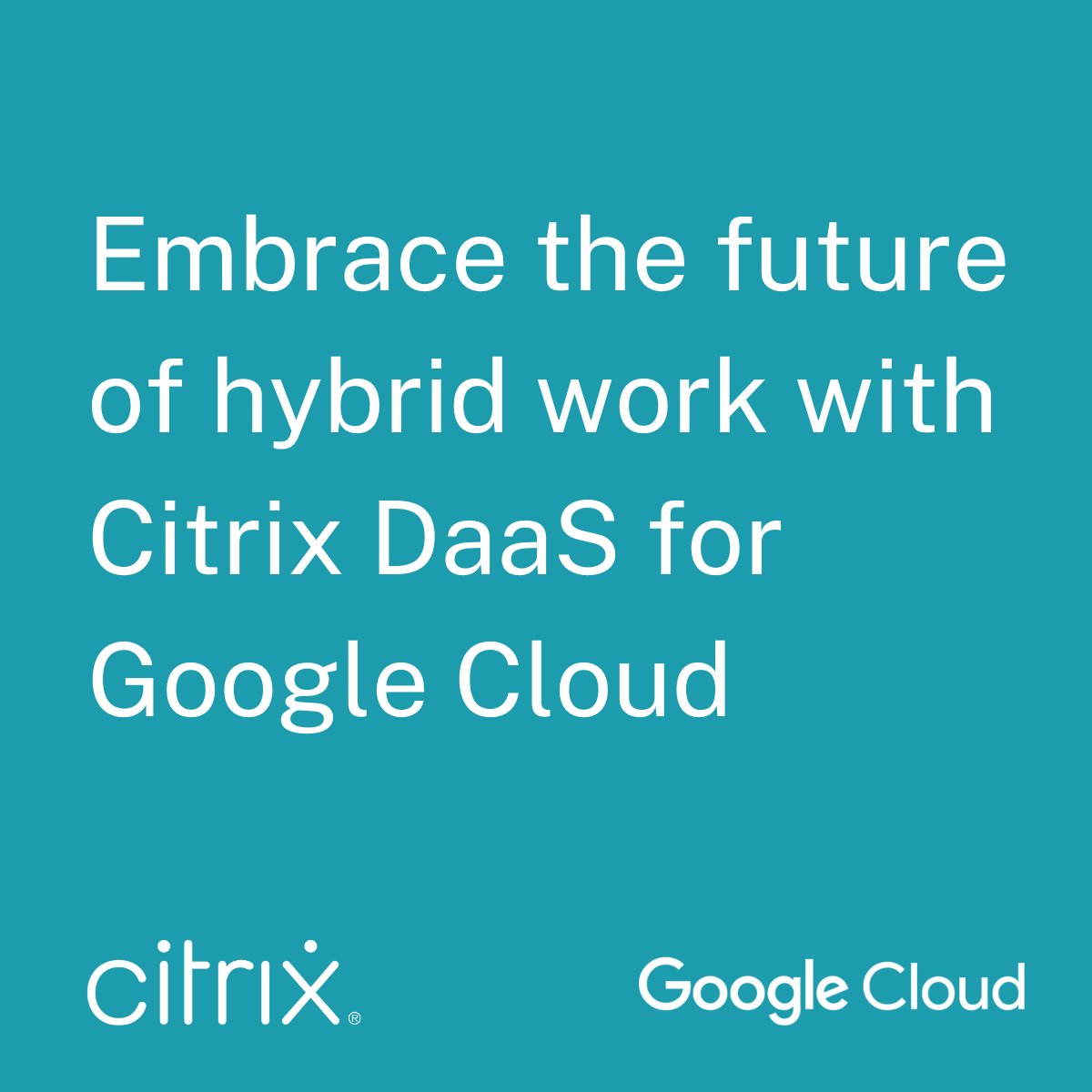 Juergenib's tweet photo. #Citrix DaaS for @GoogleCloud can lower your cloud expense by 66%! Explore all the benefits of our joint solutions here. https://t.co/5TLg5jZSY0 https://t.co/pecfT2BbKE