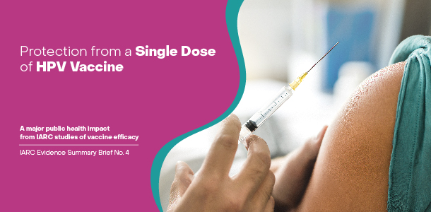 IARC releases 🆕 Evidence Summary Brief, “Protection from a Single Dose of #HPV Vaccine: A major public health impact from IARC studies of #vaccine efficacy”, highlighting recent developments that are huge steps to ⏩ the elimination of #CervicalCancer.
iarc.who.int/news-events/ia…