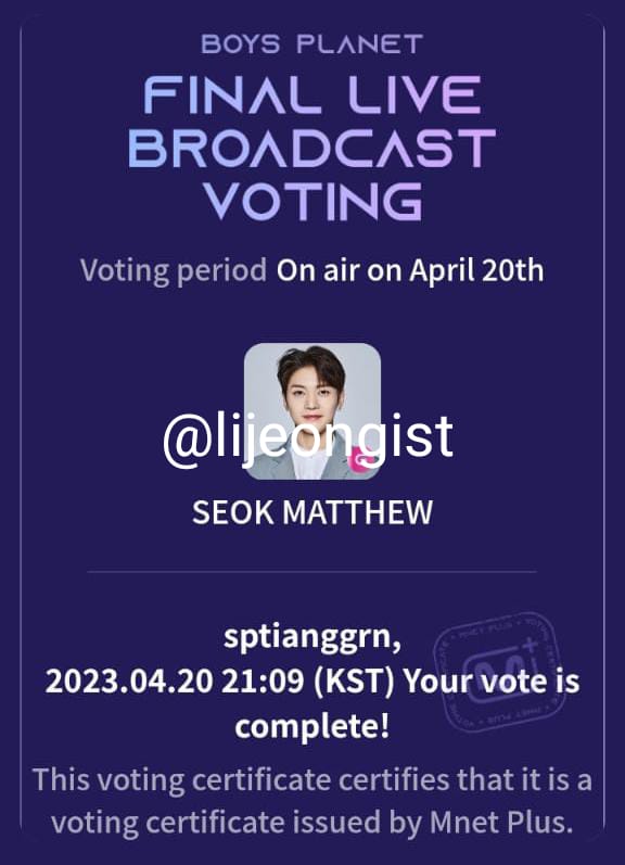 lijeongist's tweet image. 20.04.2023 live voting
#Matthew1Pick