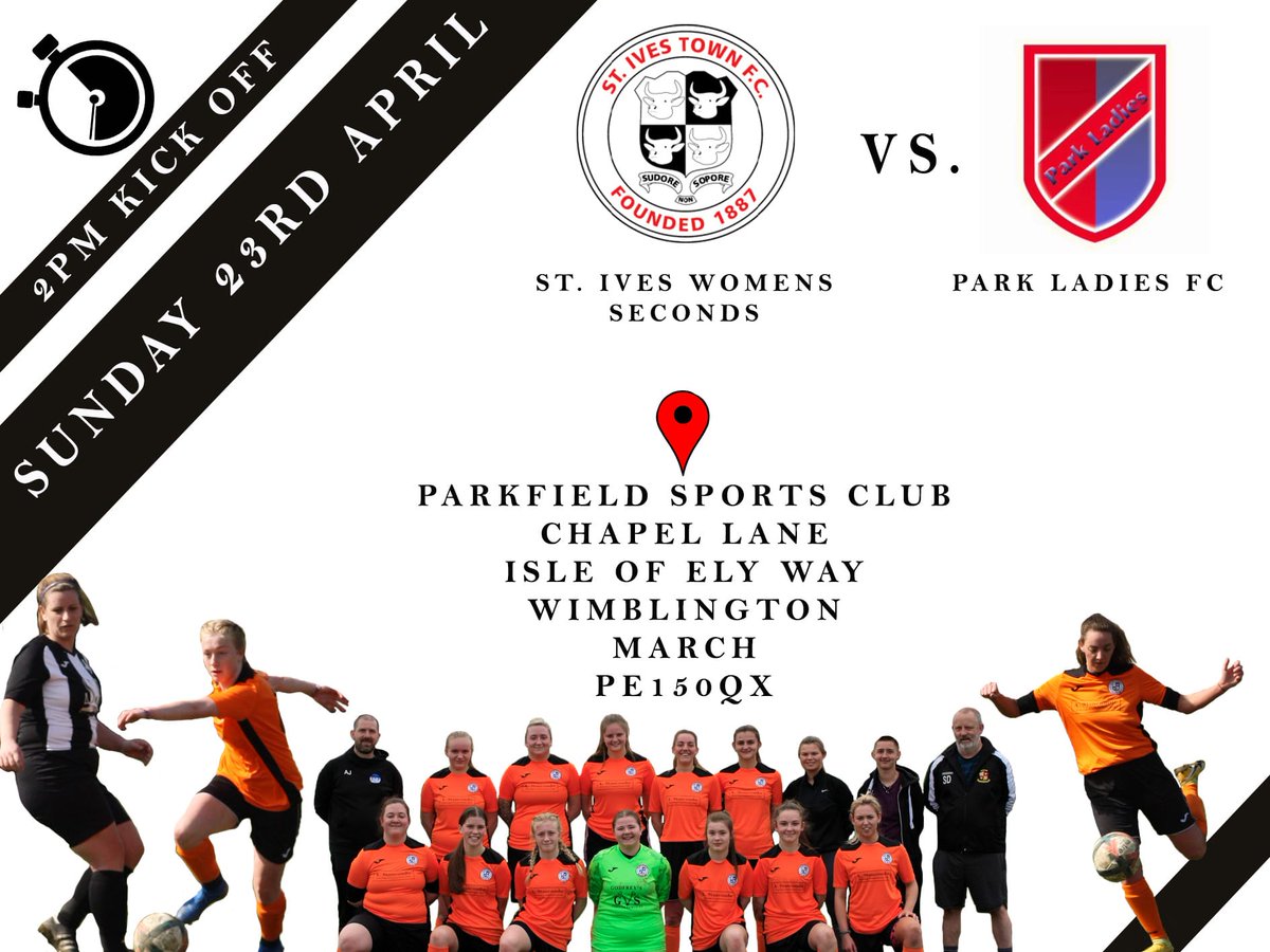 Ivesseconds's tweet photo. Away @ParkLadies on Sunday. Look forward to a good game of football following on from the last time we played at home.  @IvesTownLadies @OurStIves @stivestownfc @StivesU16 https://t.co/M5HrF9qUB5