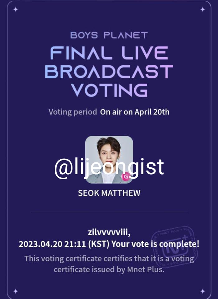 lijeongist's tweet image. 20.04.2023 live voting
#Matthew1Pick