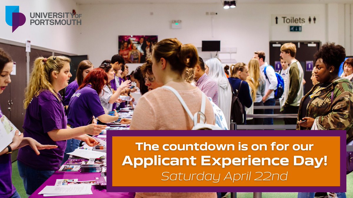 We are looking forward to meeting all our prospective students tomorrow for our Applicant Experience Day. Speak with current students, stop by our course information stands and participate in our fun taster sessions. #universityofportsmouth #uop #applicantexperienceday #uopaed