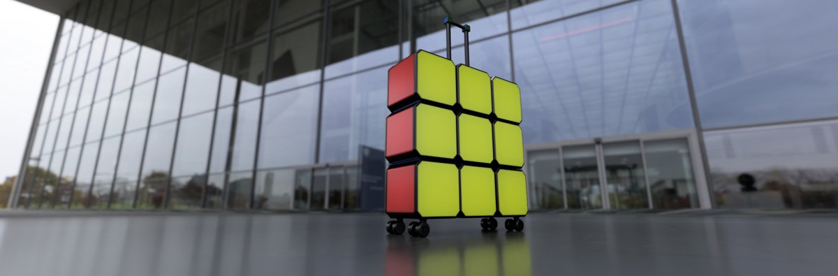 ルービック型のスーツケース。
9つの直方体が合体してできていて、宿泊日数の荷物の量に合わせて、自分で大きさをカスタマイズできる。場所をとらないし、何個もスーツケースを買う必要もな～い！
#Fusion360 #学生デザインコンテスト #キャドラボ ＃キャドラボトラベルグッズ