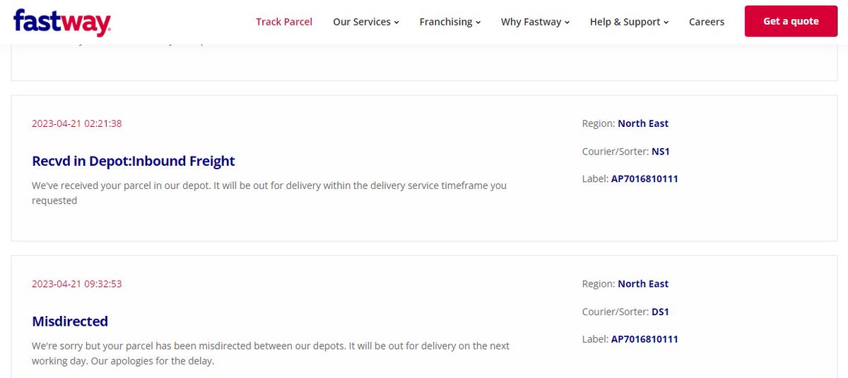 How do #Fastway couriers still exist? They have never gotten a delivery right, life's is too short for tracking that shit down. I can't even find out if they deliver on Saturdays.