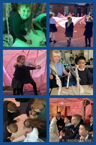 Y3 loved their drama workshop day. The classroom was transformed into a forest and the children became characters from the story 'Into the forest' by Anthony Browne. #ParklandsCPlove2learnenglish