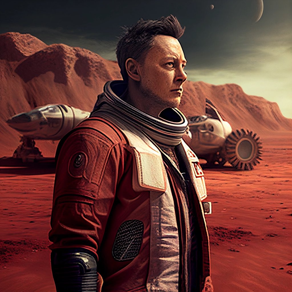 dreamcloudstu's tweet photo. Elon Musk won't need a helmet on Mars 🚀 😉 https://t.co/IHqqkXGVlO