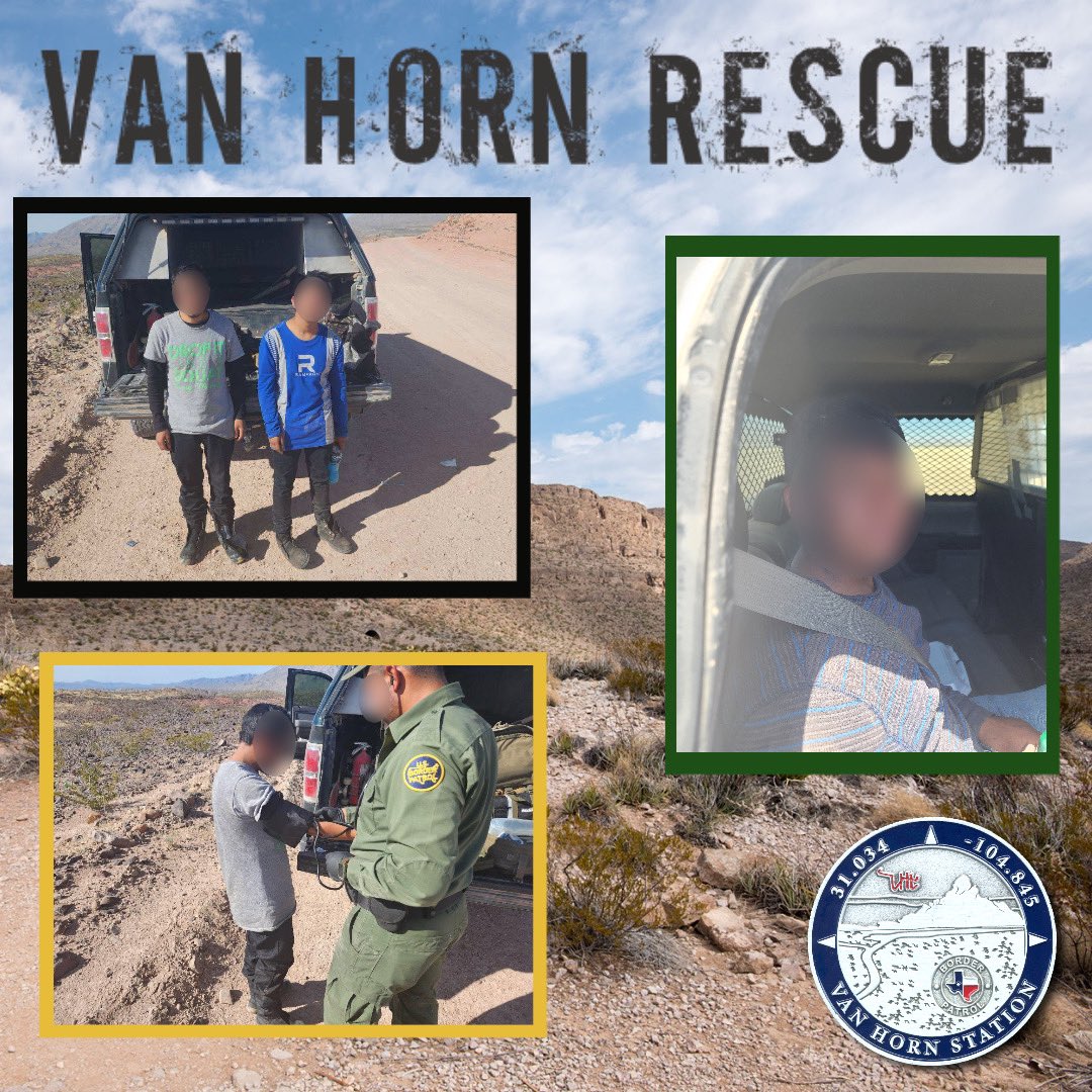 USBPChiefBBT's tweet photo. The past two days, Van Horn agents responded to two different rescue situations. Thankfully, agents arrived when they did and administered medical care. For this reason, Big Bend Sector is implementing the deployment of more rescue beacons throughout our sector. #Rescue #Summer https://t.co/MY5Zt2iRkZ