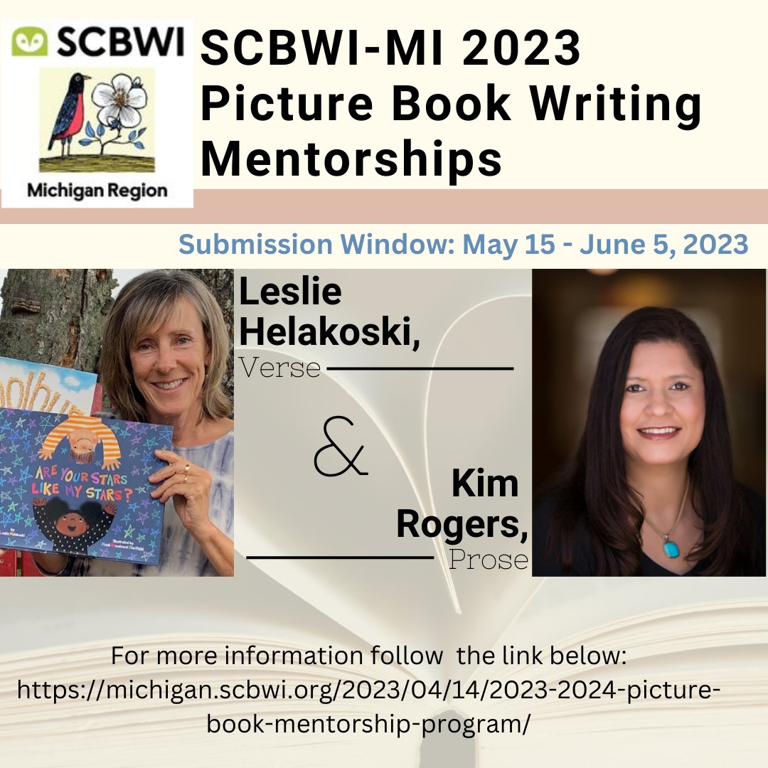 SCBWIMichigan's tweet photo. Don't forget! Submission window opening soon! https://t.co/RRSNrtHpgu