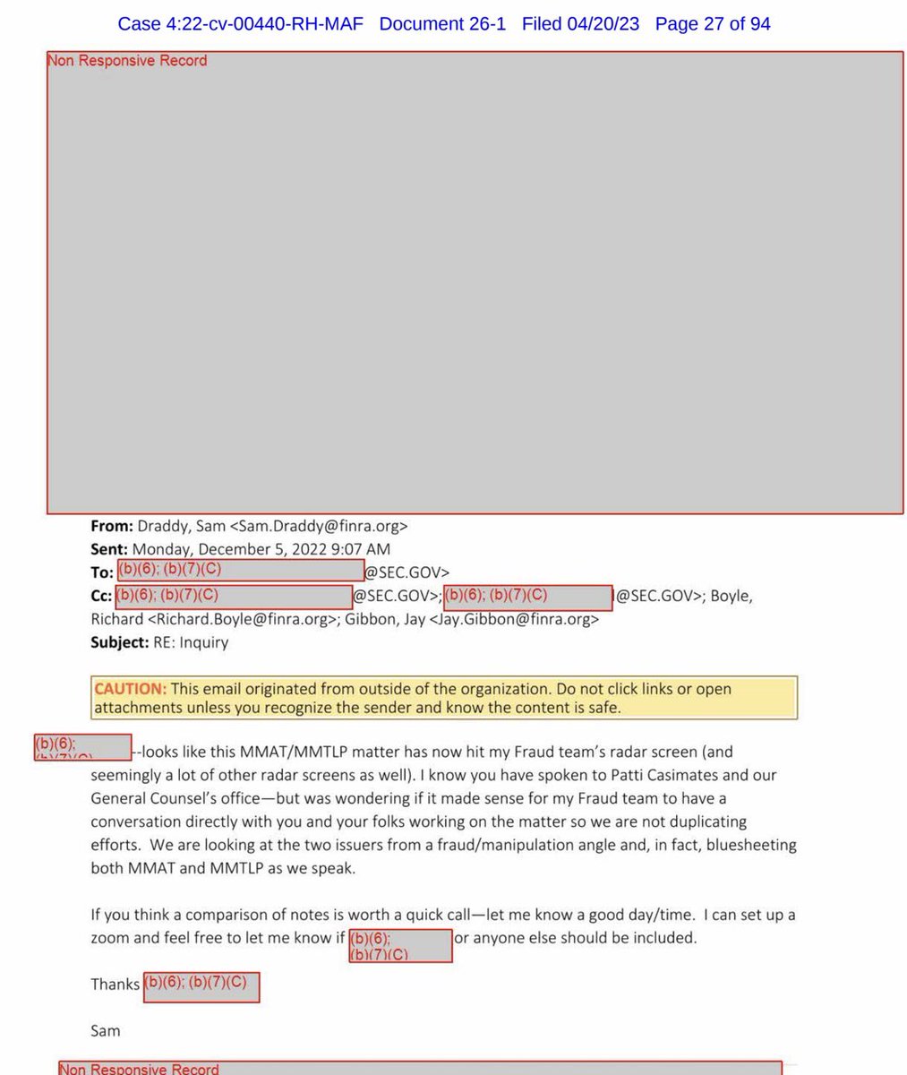 xMarketNews's tweet photo. The FOIA Evidence is Now Submitted to the Judge in Roza’s Lawsuit Against FINRA https://t.co/NcNGp2LKMQ