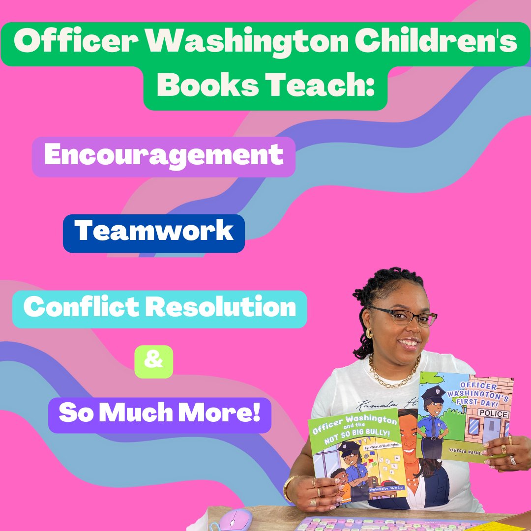 Officer Washington Children's Books teach valuable life skills in a fun way! 
Purchase your copy today! Link in bio. 
#letsplay #communityhelper #bridgethegap #officerwashingtonsfirstday #childrensbooks #blackauthor #copsandkids #communityrelations #letsread #policebookstragram #
