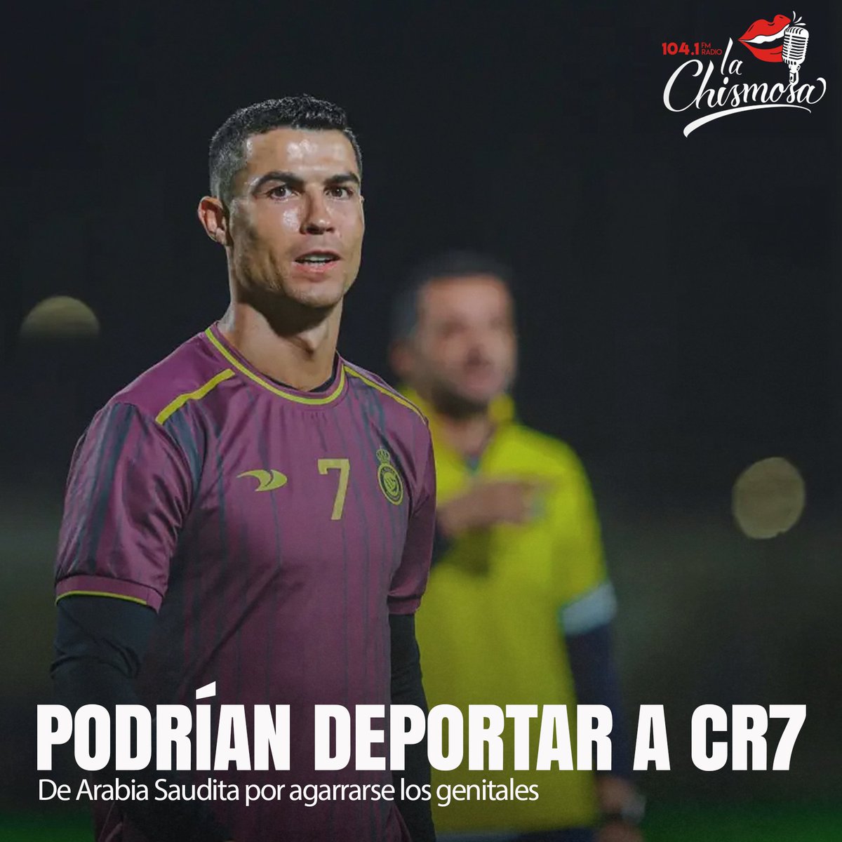 #CR7 está metido en serios problemas, luego de haberse tocado las partes íntimas al finalizar el partido entre el Al-Nassr y el Al-Hilal, correspondiente al torneo de Primera División de Arabia Saudita.