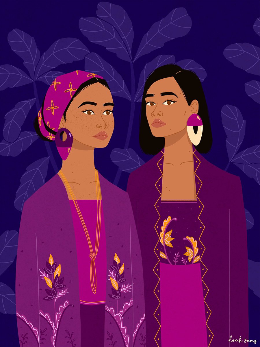 PowerOfWomenArt's tweet photo. Eid Mubarak to all those celebrating. 💜

This piece, 'Rokiah' is inspired by my childhood growing up in Malaysia and time spent celebrating Hari Raya with friends &amp; family. 💜 https://t.co/z58c440VB5