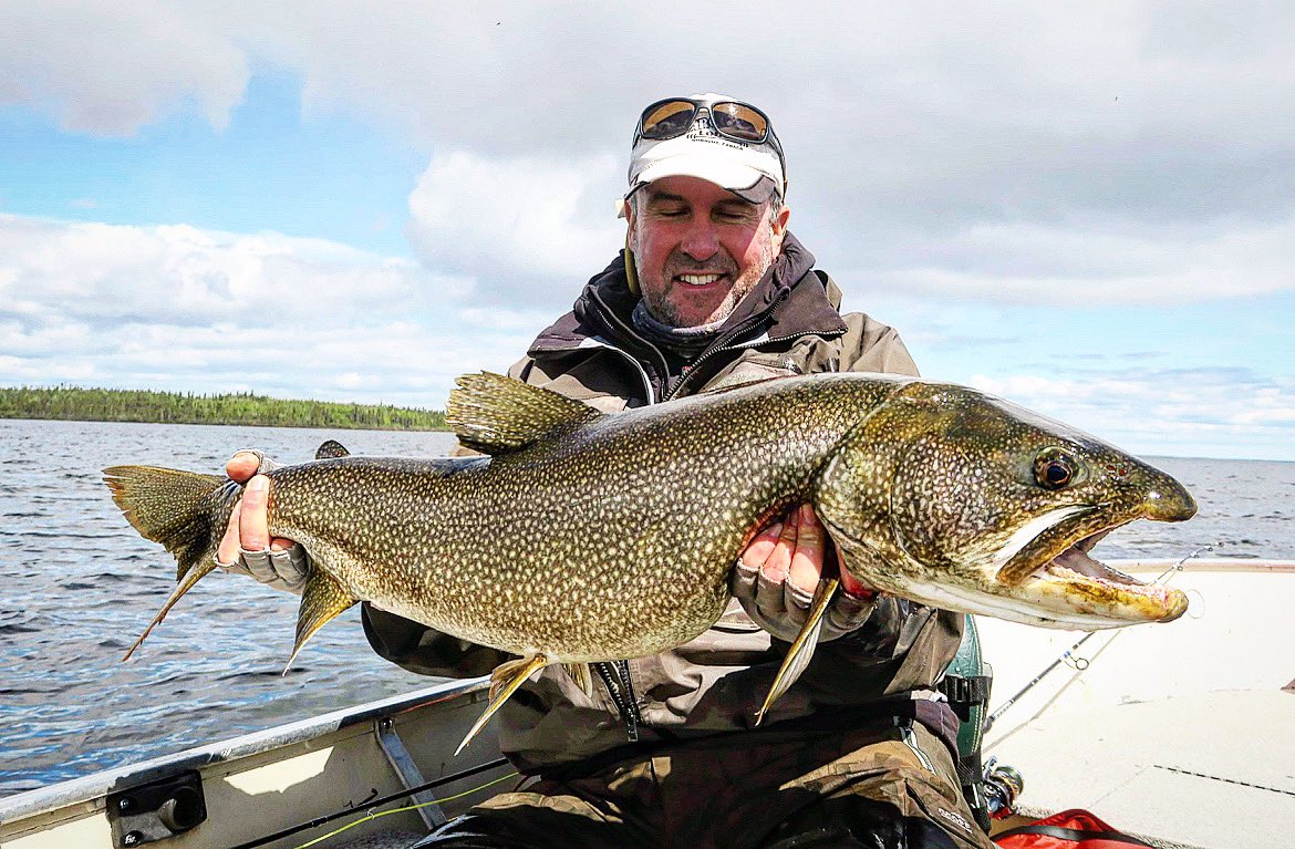 A big finned Lake Trout from 2022 for this weeks Big Fish Friday! 

#BigFishFriday #KasbaLakeLodge #KasbaLake #Kasba
