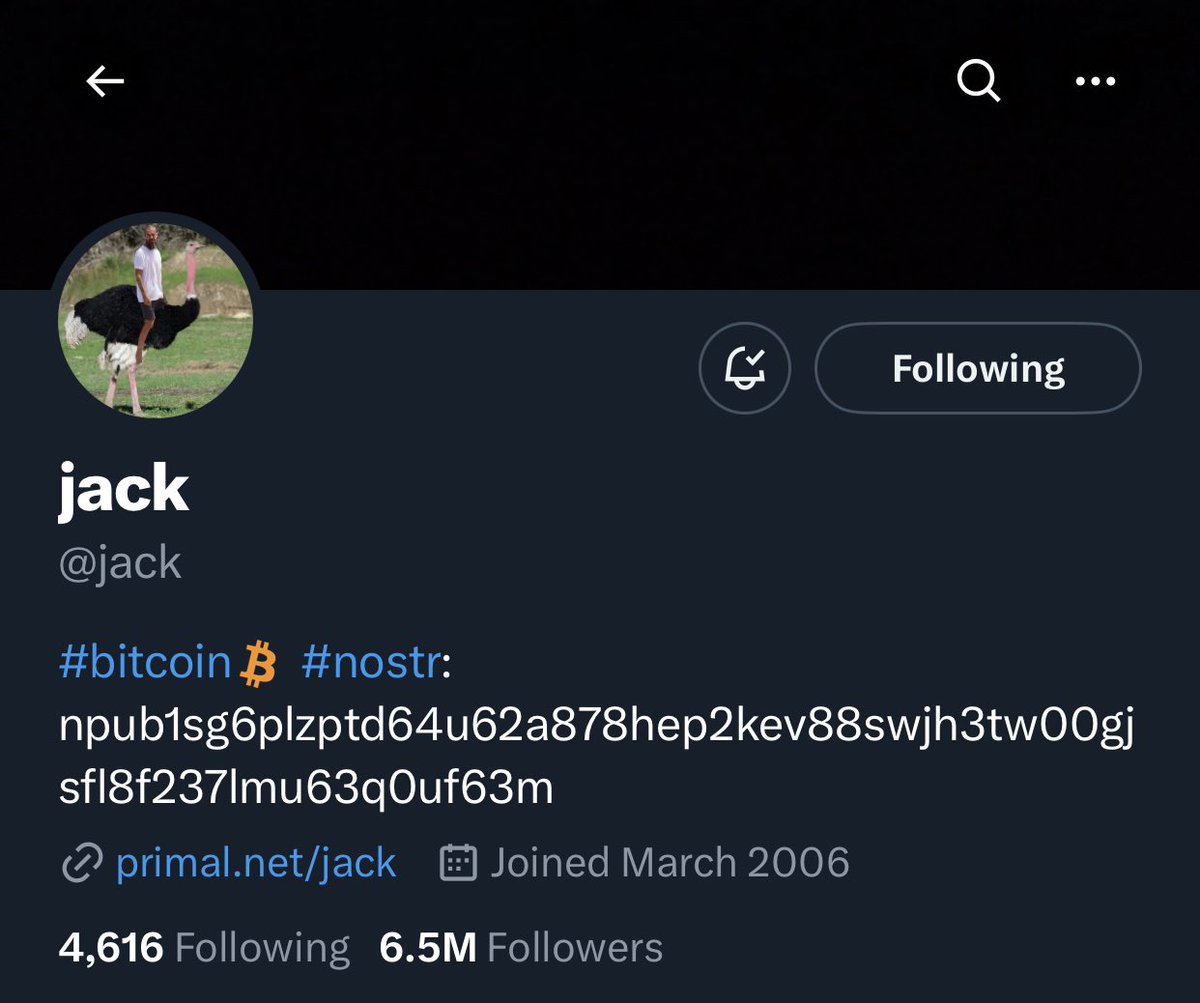 WalkerAmerica's tweet photo. Jack Dorsey loses blue check on Twitter, gains #onlyzaps lightning bolt on #nostr ⚡️
Probably nothing… 👀 https://t.co/QrngZWZlqR