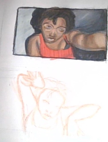 MyCrackCheese's tweet image. drawing I made with crap camera quality and... IT'S ANOTHER SELF PORTRAIT