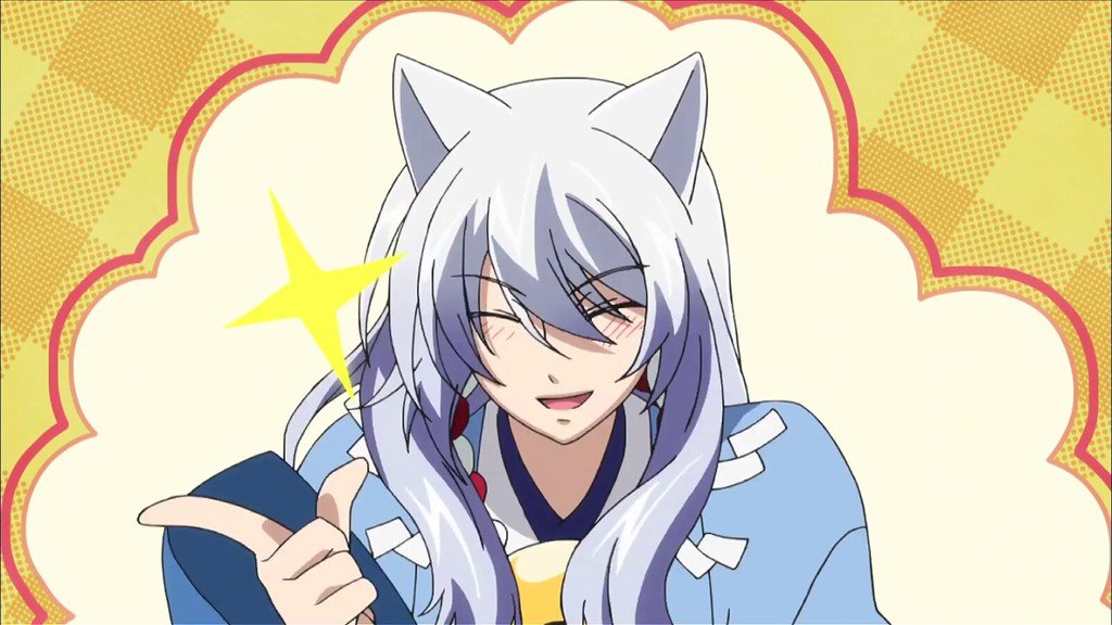 WHCDaily's tweet photo. The white hair character of the day is Kokkuri-san from Gugure! Kokkuri-san. https://t.co/zOttAptaiG
