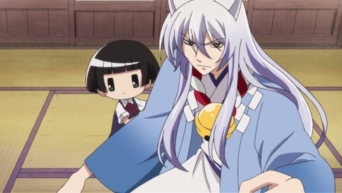WHCDaily's tweet photo. The white hair character of the day is Kokkuri-san from Gugure! Kokkuri-san. https://t.co/zOttAptaiG
