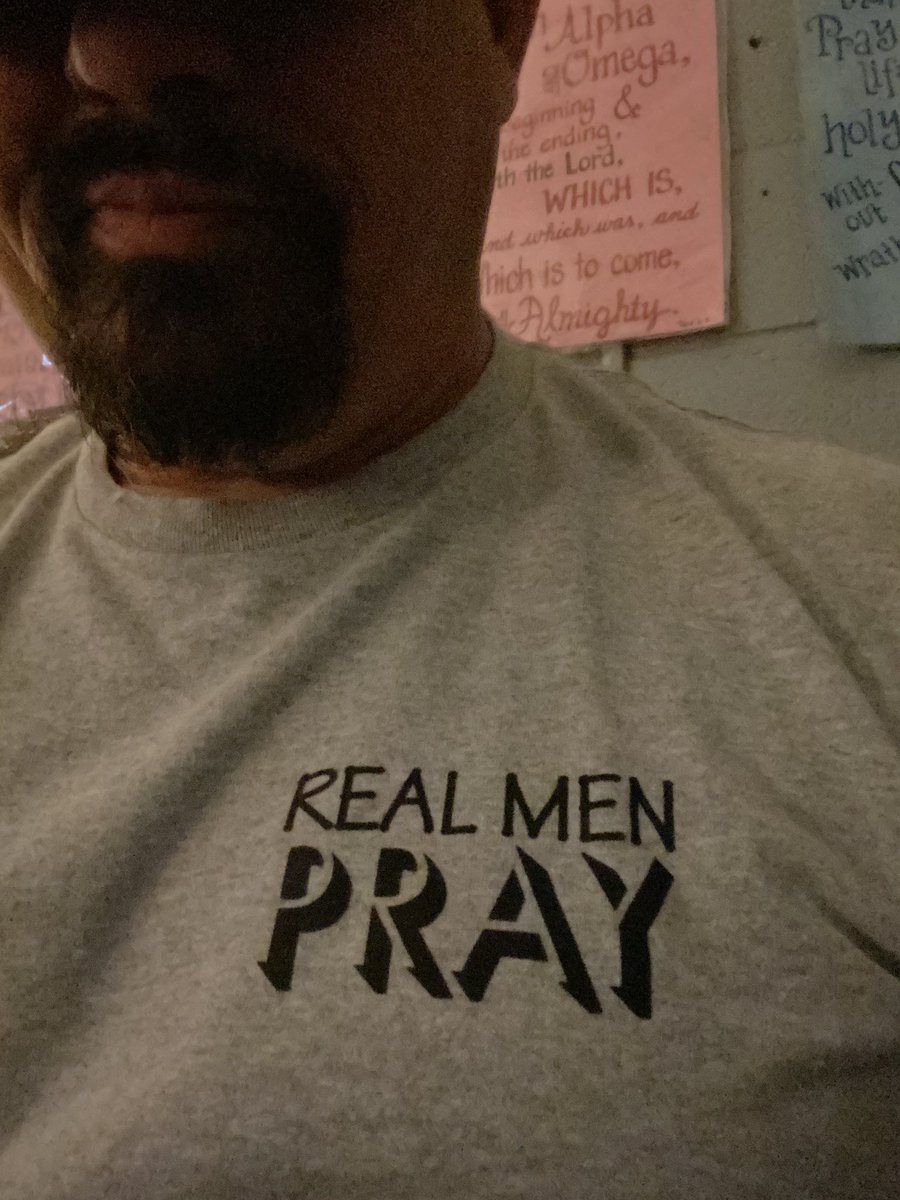 My shirt is soaking truth this morning. #realmenpray #pray #Godanswersprayers