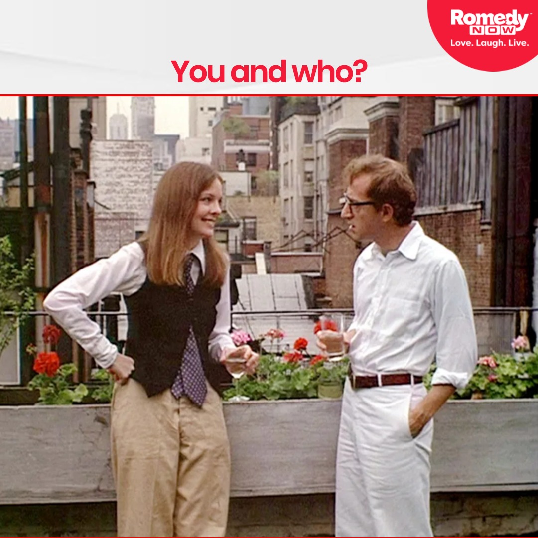 RomedyNow's tweet photo. Oh, to be casually chilling on a rooftop and talking about life. Tag your partner.
#LoveLaughLive #RelatableMuch #RomedyMovies #AnnieHall #WoodyAllen #DianeKeaton https://t.co/lPjLZWg8zV