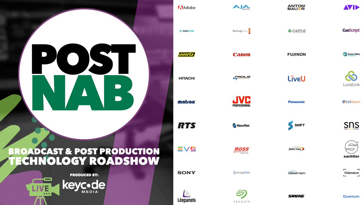 KeyCodeMedia's tweet photo. IT'S OFFICIAL❗ The 11th Annual #PostNAB Roadshow is bringing the best from Vegas to a town near you!
➡ Register to attend: https://t.co/34NVHw7Nve https://t.co/T7CiuSsopx