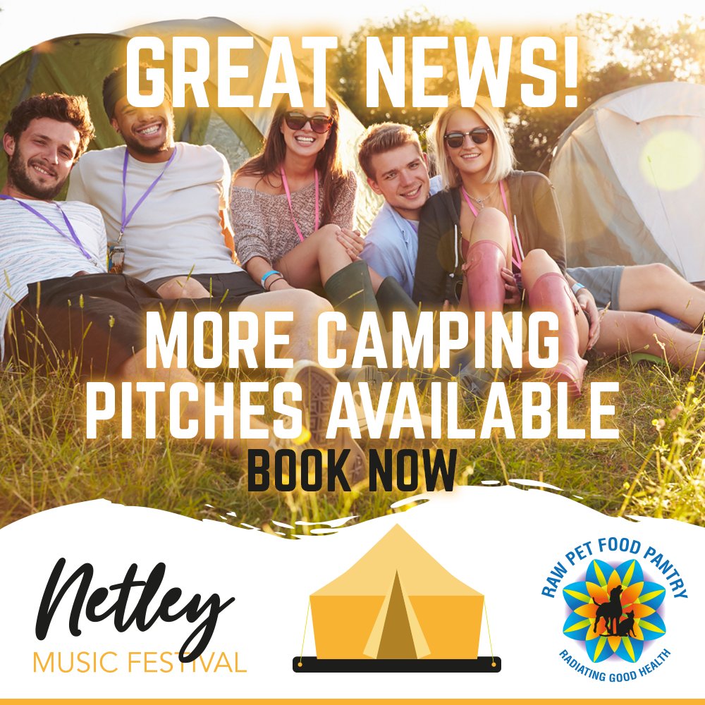 NetleyMusicFest's tweet photo. 🏕️ Exciting news! We've just added more grass camping pitches, for campers, vans and tents!! Don't miss your chance to fully immerse yourself in this amazing weekend experience. Get your tickets and secure your spot now! 🚐⛺️🌙 

#netleycamping #familyfestivalfun https://t.co/k3efxMugCJ