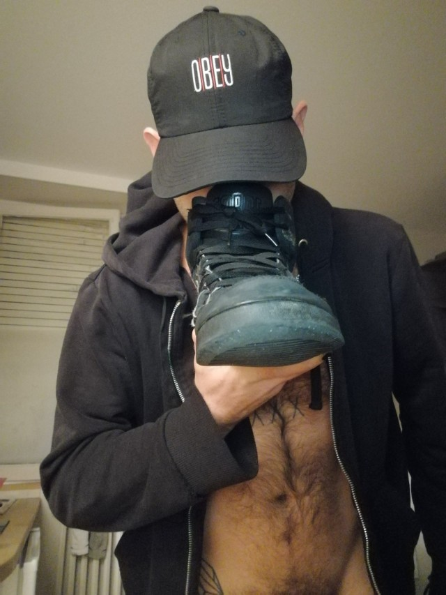 leather_musk's tweet photo. He couldn't resist, the Master told him to remove his shoe and he did. He tried to resist, but he was weak. And the Master was all powerfull. He knew, if he got any contact with Him, he would be lost forever. But the Master had other plans for him. He just heard one word. SNIFF https://t.co/9R6Yr98CyA