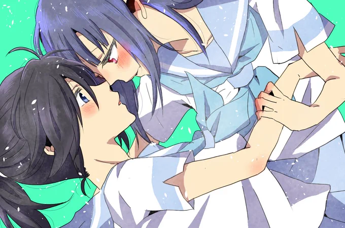 5年前の絵ですが再掲。ずっと大好きな作品だし、何度観ても胸がぎゅーっとなります。 #リズと青い鳥公開5周年 