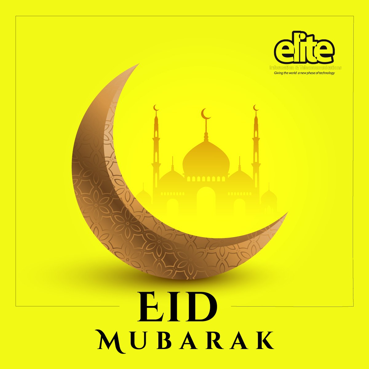 Elite_IT_PLC's tweet photo. Eid Mubarak!! May the blessings of Allah fill your life with happiness and open all the doors of success. https://t.co/36G2bYWJWt